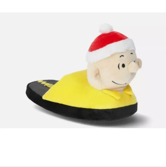 Charlie Brown Peanuts Family Christmas 3D Slippers Adult Men Sizes - Picture 1 of 4